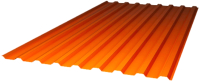Монолитный поликарбонат Sunnex МП-20 Профилированный 1150x2000x0.8мм (янтарь) - 
