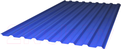 Монолитный поликарбонат Sunnex МП-20 Профилированный 1150x2000x0.8мм (синий)