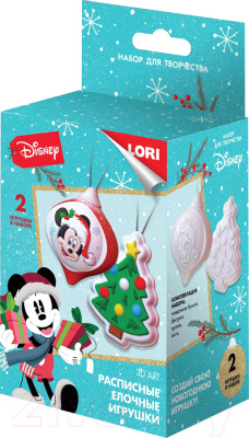 Набор для творчества Lori Расписные елочные игрушки Disney Микки / Ирд-015