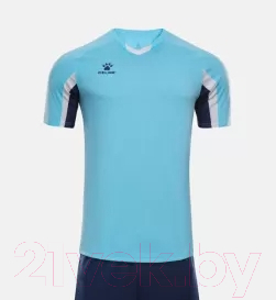 Футбольная форма Kelme Short-Sleeved Football Suit / 8251ZB1002-405 (S, голубой/темно-синий)