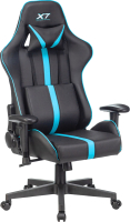 Кресло геймерское A4Tech X7 GG-1200 (черный/голубой) - 