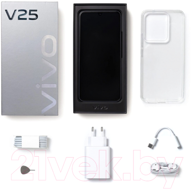 Смартфон Vivo V25 8GB/256GB (черный аламаз)