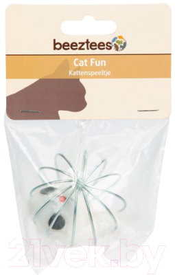 Игрушка для кошек Beeztees Мышь в проволочном шаре / 425021