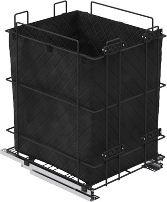 Корзина для белья выдвижная Starax S-8055-A (антрацит) - 