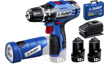 Изображение товара Аккумуляторная дрель-шуруповерт Зубр Профессионал / DL-121-22F