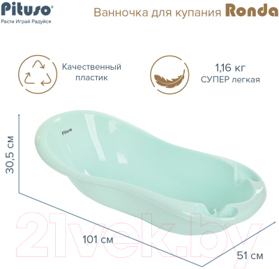 Ванночка детская Pituso Ronda / P0221206 (мятный)