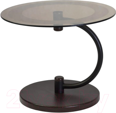 Журнальный столик Мебелик Дуэт 13Н (черный/венге/тонированное стекло)