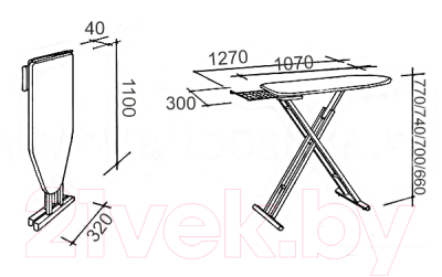 Гладильная доска Perfecto Linea Basic 1 / 42-107301