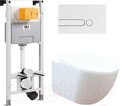 Изображение товара Унитаз подвесной с инсталляцией Creavit Free + Oli FE322-11CB00E-0000 + C0903.02.0000E + 885052+670001