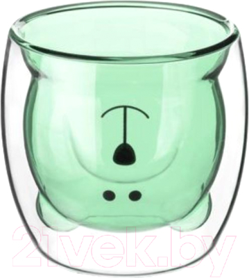 Стакан для горячих напитков Perfecto Linea Bear 30-125003 (зеленый)