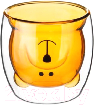 Стакан для горячих напитков Perfecto Linea Bear 30-125002 (оранжевый)