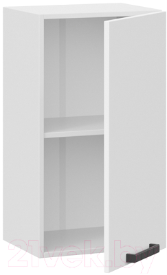 Шкаф навесной для кухни ТриЯ Детройт 1В4 исп. 2 (белый/белый глянец)