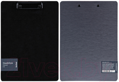 Изображение товара Планшет с зажимом Berlingo Steel&Style / PPf_93112 (серебристый металлик)