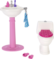 Комплект аксессуаров для кукольного домика Barbie Dream Bathroom / CFG65/CHR36 - 