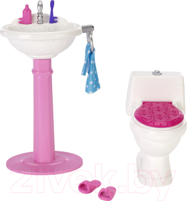 Комплект аксессуаров для кукольного домика Barbie Dream Bathroom / CFG65/CHR36