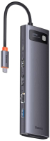 Док-станция для ноутбука Baseus Metal Gleam Series 12-in-1 Multifunctional / WKWG020213 (серый) - 