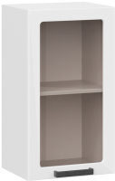 Шкаф навесной для кухни ТриЯ Детройт 1В4С исп. 2 (белый/белый глянец) - 