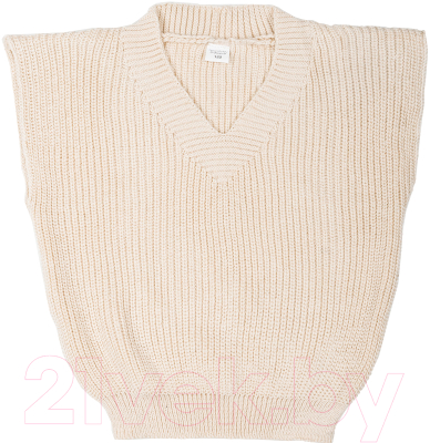 Жилет детский Amarobaby Knit / AB-OD21-KNIT10/33-134 (молочный, р. 134)