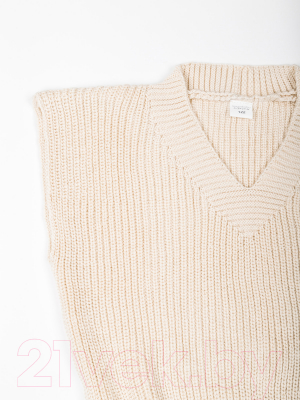 Жилет детский Amarobaby Knit / AB-OD21-KNIT10/33-140 (молочный, р. 140)