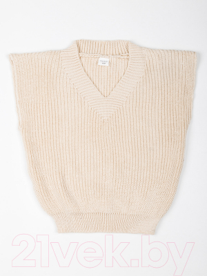 Жилет детский Amarobaby Knit / AB-OD21-KNIT10/33-146 (молочный, р. 146)