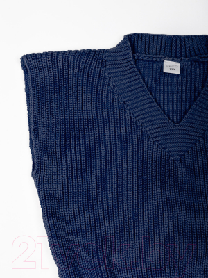 Жилет детский Amarobaby Knit / AB-OD21-KNIT10/20-122 (синий, р. 122)