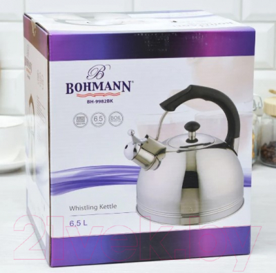 Чайник со свистком Bohmann BH-9982 (черный)