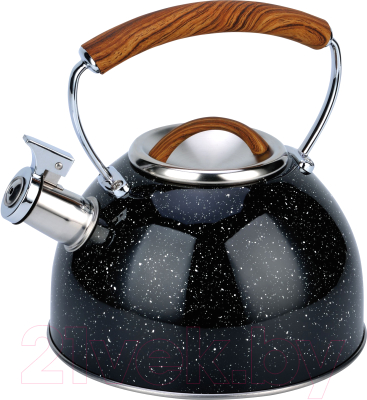 Чайник со свистком Bohmann BH-9919 (черный мрамор)