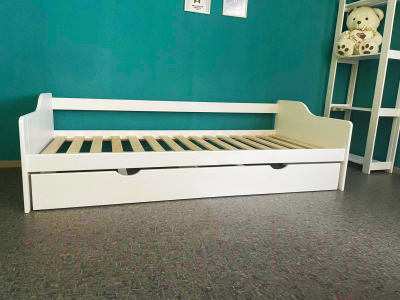 Кровать-тахта EcoWood Бонни 80x180 с выкатным спальным местом / ECO.001.00005.80-180.W