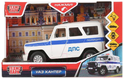 Автомобиль игрушечный Технопарк УАЗ Hunter ДПС / A071-H11004-J006(36)