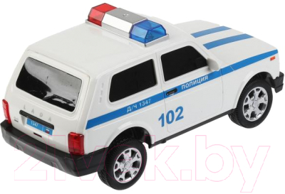 Автомобиль игрушечный Технопарк Lada 4x4 Urban Полиция / URBANBLACK-20PLAMB-WH