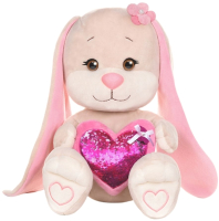 Мягкая игрушка Jack&Lin Зайка с розовым сердцем / JL-032209-20 - 