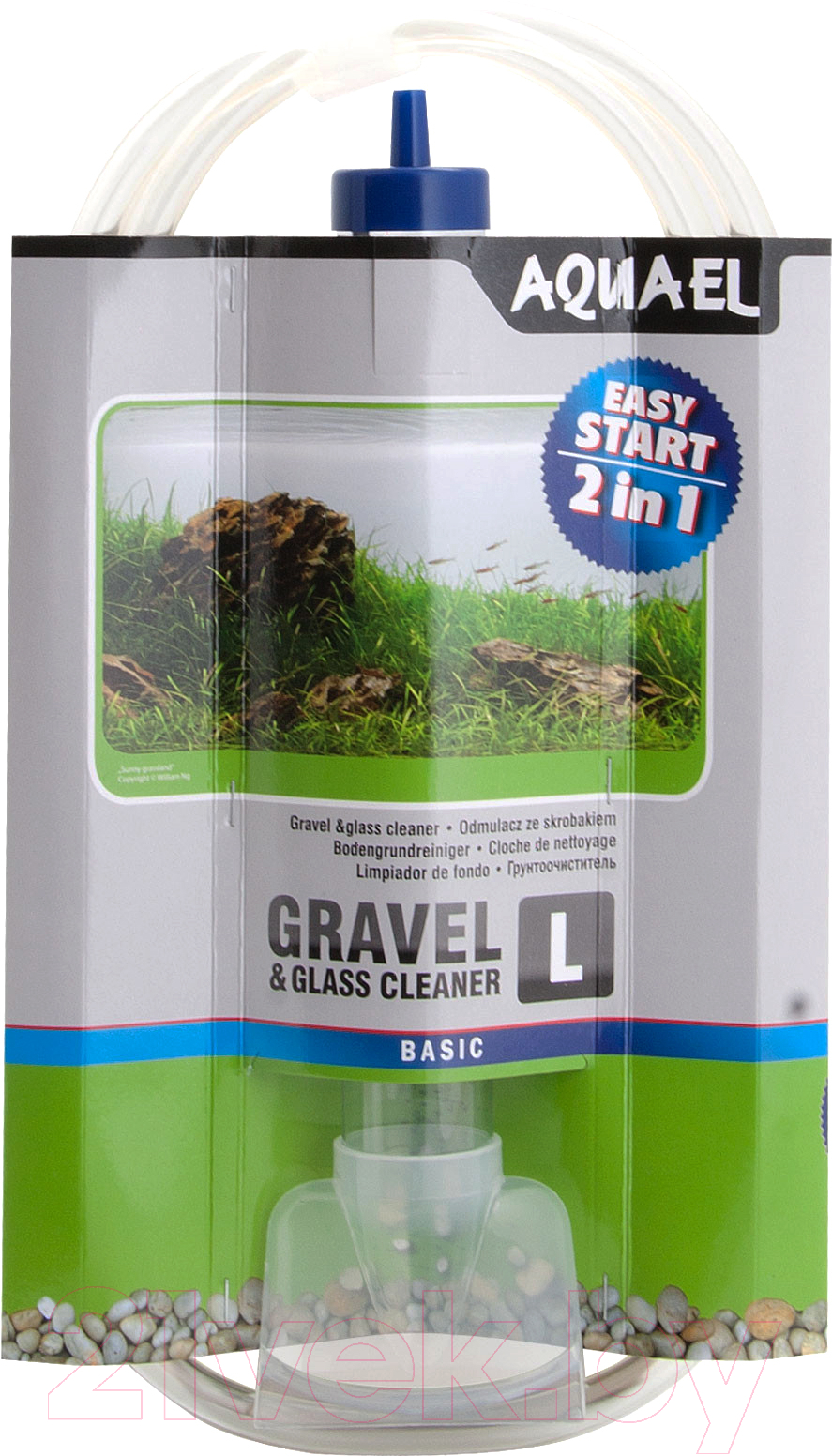Очиститель грунта (сифон) Aquael Gravel & Glass Cleaner / 222875 (L)