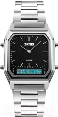 Часы наручные мужские Skmei 1220-1 (серебристый/черный)
