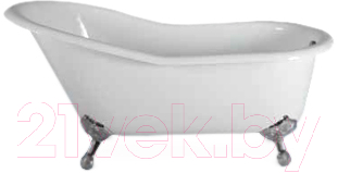 Ванна чугунная Luxing LZG-02 168x77 (с ножками хром)