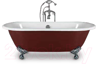 Ванна чугунная Luxing LZG-04 168x77 (с ножками золото)