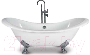 Ванна чугунная Luxing LZG-05 183x79 (с ножками никель)