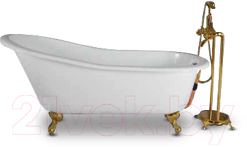 Ванна чугунная Luxing LZG-14 170x77 (с ножками никель)