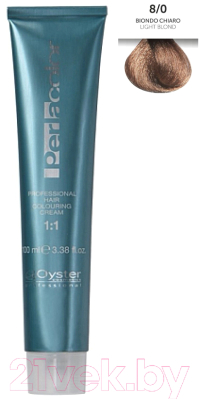 Крем-краска для волос Oyster Cosmetics Perlacolor Purity Professional 8/0 (100мл, светлый блондин)