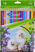 Набор цветных карандашей MC Basir Животные / МС-1340-18 (18шт) - 