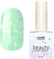 

База для гель-лака RuNail, Beauty Tint Glitter Mix Каучуковая цветная №6772