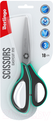 Изображение товара Ножницы канцелярские Berlingo Easycut 350 / DNn_18035_b (бирюзовый)