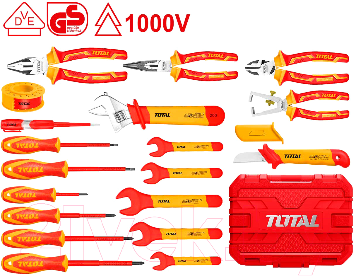 Универсальный набор инструментов TOTAL Диэлектрических / THKITH1901