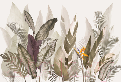 Фотообои листовые Vimala Листья 2 (270x400)