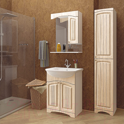 Шкаф с зеркалом для ванной Mixline Крит 60 534218 (без подсветки)