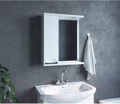 Шкаф с зеркалом для ванной Mixline Этьен 60 L 542407 (с подсветкой)