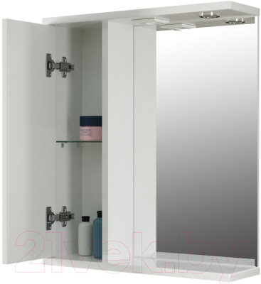 Шкаф с зеркалом для ванной Mixline Этьен 60 L 542407 (с подсветкой)