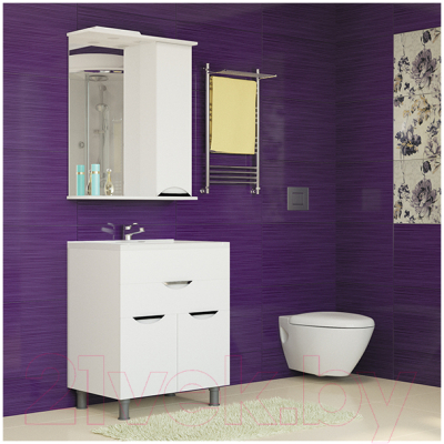 Шкаф с зеркалом для ванной Mixline Этьен 65 R 529940 (с подсветкой)