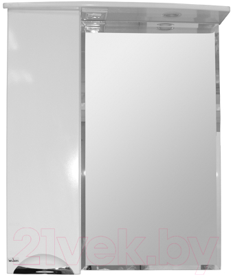 Шкаф с зеркалом для ванной Mixline Кассиопея 75 L 534973 (с подсветкой)