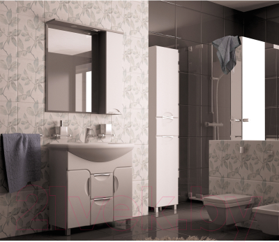 Шкаф с зеркалом для ванной Mixline Кассиопея R 524705 (с подсветкой)