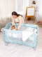 Миниатюра изображения товара Кровать-манеж Amarobaby Happy Place Forest / AMARO-26HPF/19 (голубой)